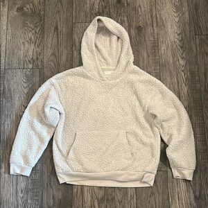 Cozy White/Cream Sherpa Hoodie